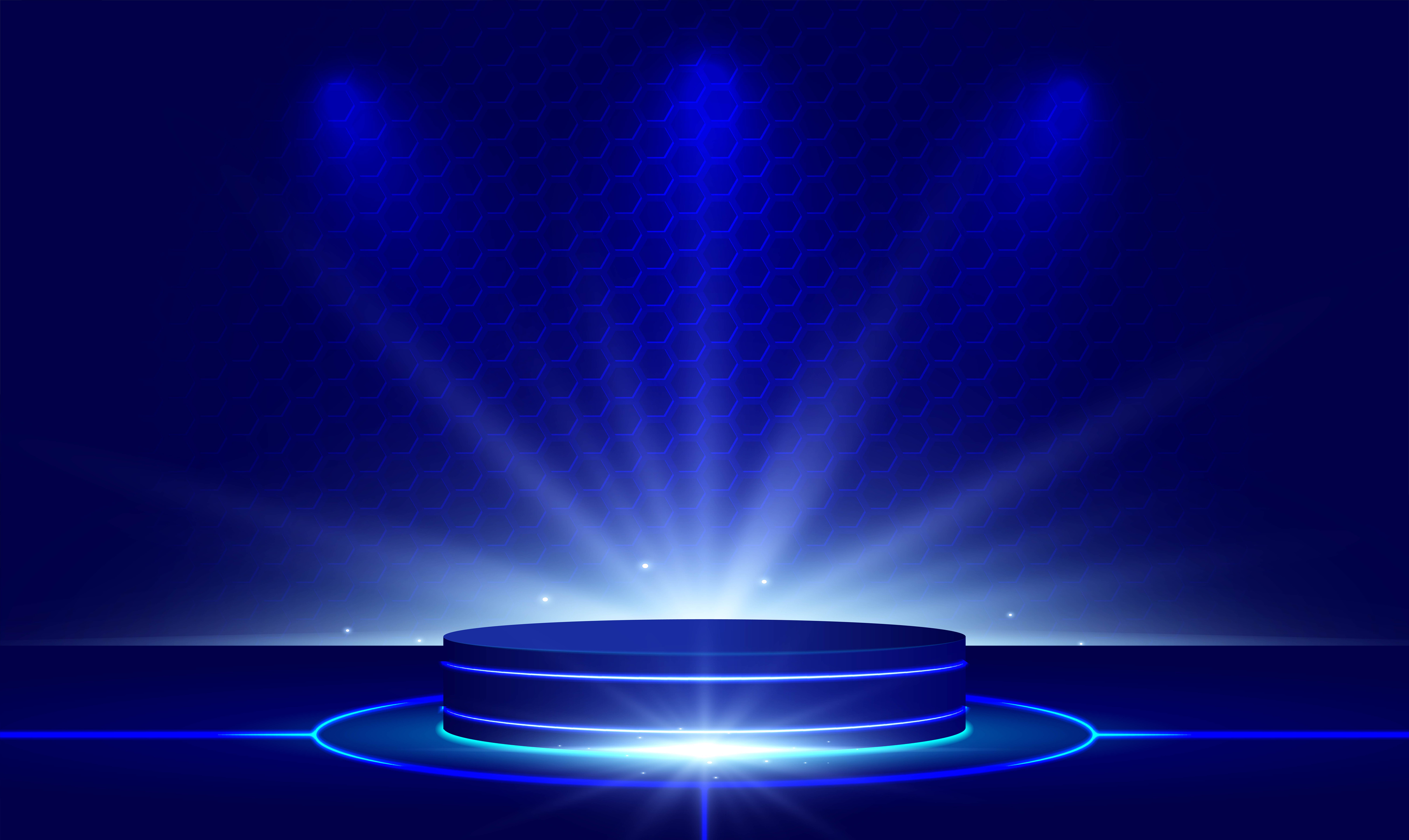 Science and Technology Product Show Stand with Blue Light