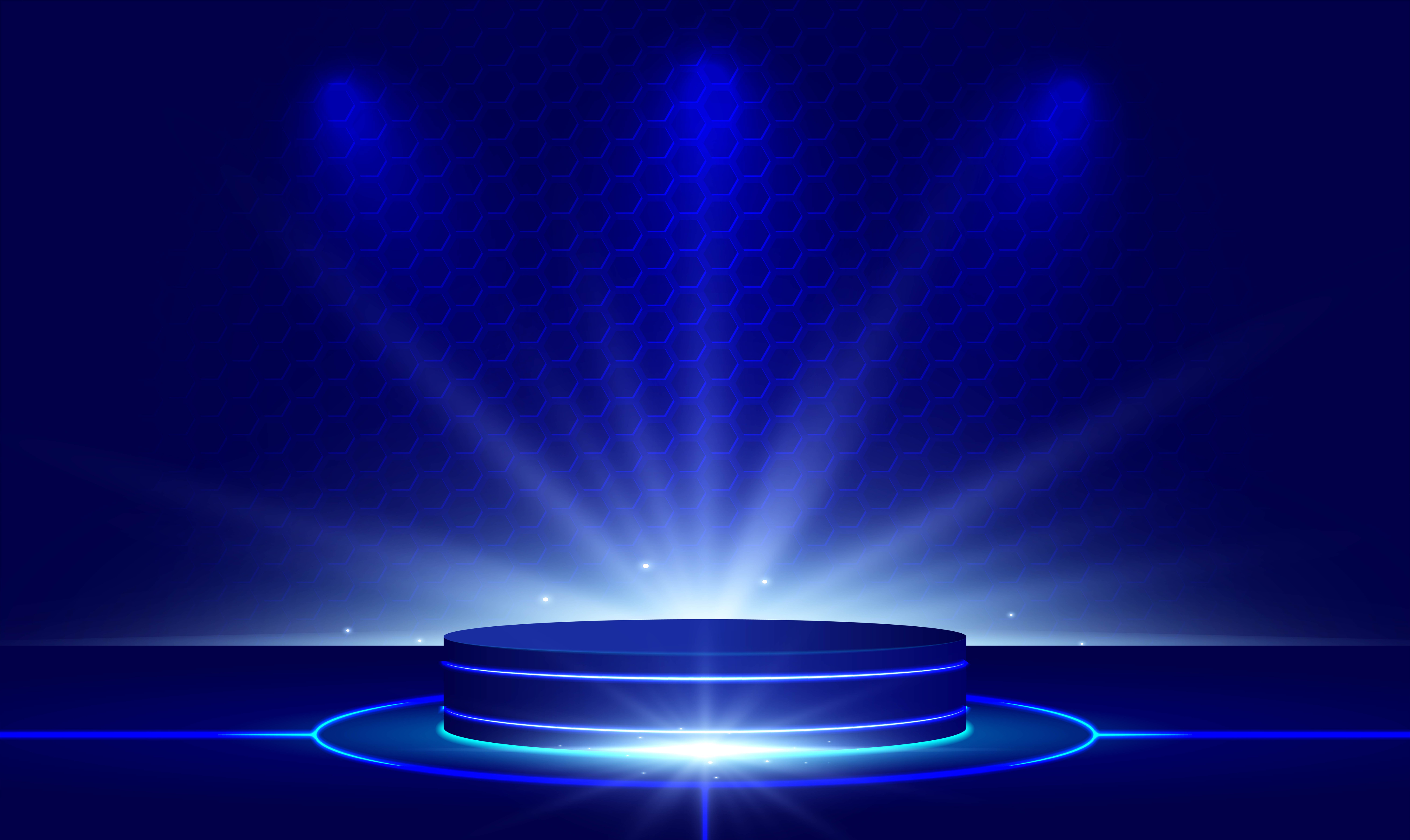 Science and Technology Product Show Stand with Blue Light